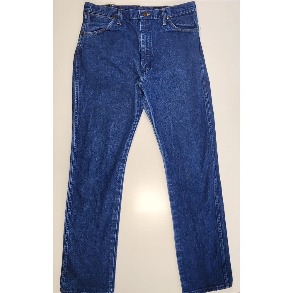 Wrangler Men's 36x34 Straight Leg Jeans Dark Wash Western Y2K